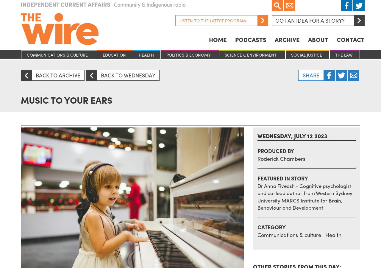 Screenshot of the the wire website